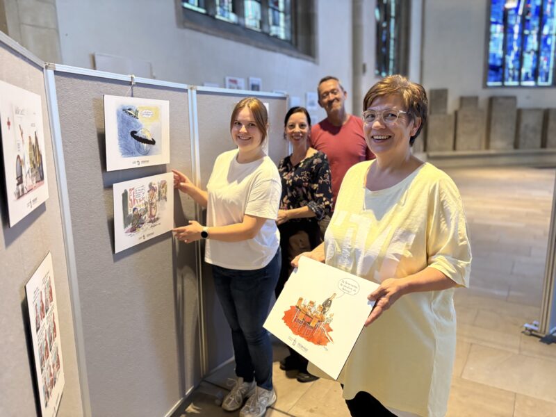 Klima-Karikaturausstellung in der Ev. Stadtkirche Unna
